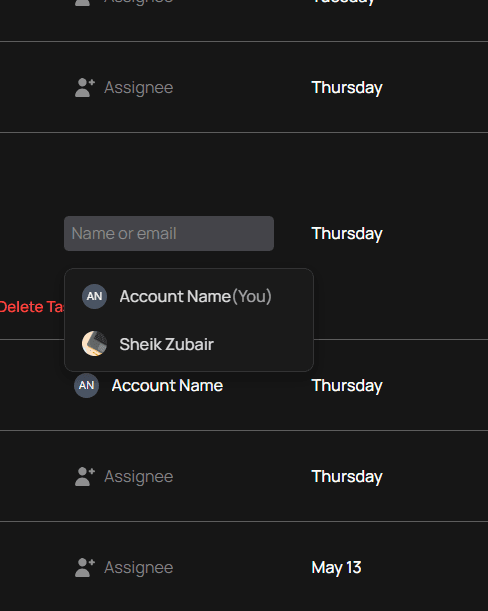 Assigning tasks to team members